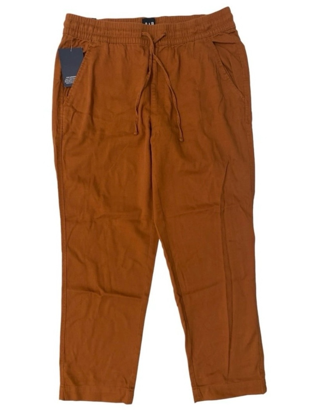 NEW $79 Size M GAP Brown Drawstring Casual Cotton Blend Stretch Pull On Pant